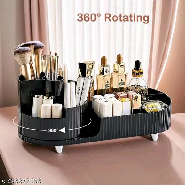 Rotating PCENFAP050 Makeup Organizer For Vanity, 360° Rotating Bathroom Organizer, Cosmetic Toiletries Perfume Storage Organizer for Dressing Table Countertop Bedroom Bathroom Makeup Room (ivory)
  - Black
