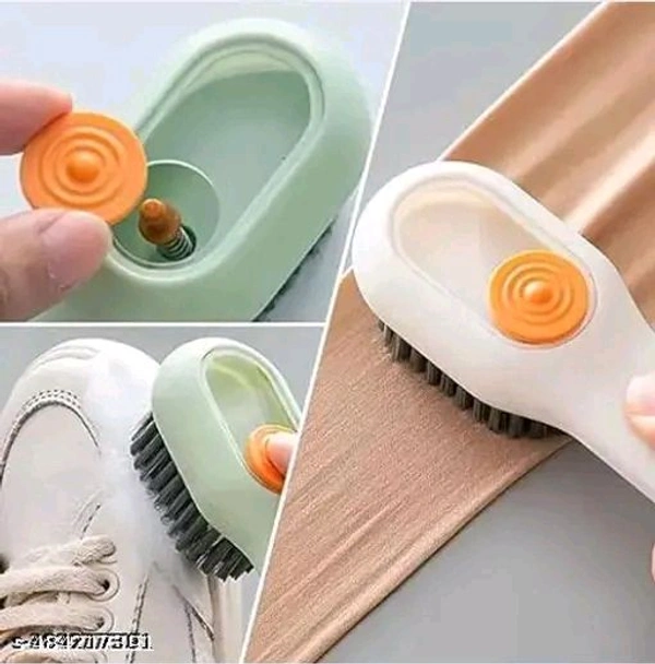 Liquid PCENF5429 Adding Soft Fur Cleaning Brush, Multifunctional Shoe Brush, Long Handle Liquid Adding Cleaning Brush Clothes Cleaning Tools
 