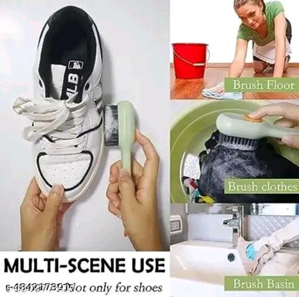 Liquid PCENF5429 Adding Soft Fur Cleaning Brush, Multifunctional Shoe Brush, Long Handle Liquid Adding Cleaning Brush Clothes Cleaning Tools
 