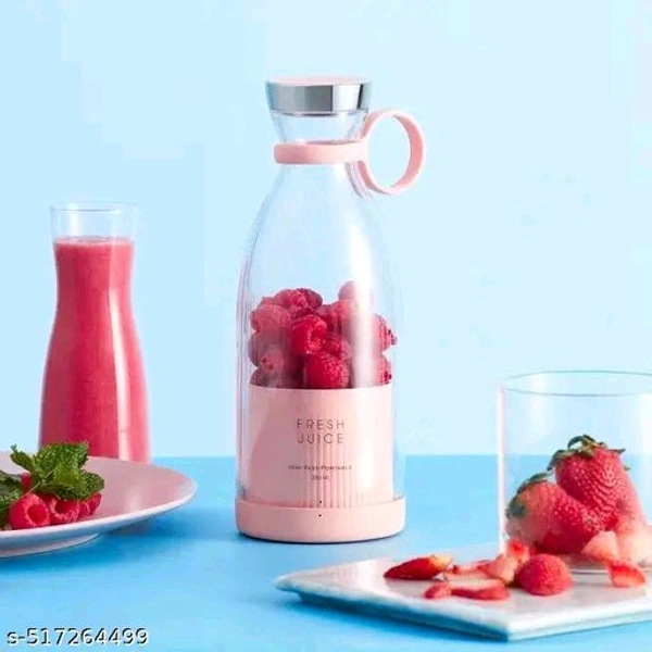 JAZZTECH PCENF5377 Rechargeable Mixers Fresh Fruit Juicers USB Portable Juicers Bottle Mini Fast Electric Portable Blender Smoothie Ice (MultiColor)
 