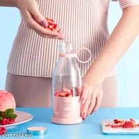 JAZZTECH PCENF5377 Rechargeable Mixers Fresh Fruit Juicers USB Portable Juicers Bottle Mini Fast Electric Portable Blender Smoothie Ice (MultiColor)
 