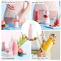 JAZZTECH PCENF5377 Rechargeable Mixers Fresh Fruit Juicers USB Portable Juicers Bottle Mini Fast Electric Portable Blender Smoothie Ice (MultiColor)
 