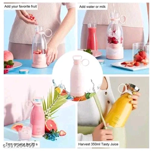 JAZZTECH PCENF5377 Rechargeable Mixers Fresh Fruit Juicers USB Portable Juicers Bottle Mini Fast Electric Portable Blender Smoothie Ice (MultiColor)
 
