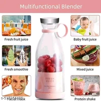 JAZZTECH PCENF5377 Rechargeable Mixers Fresh Fruit Juicers USB Portable Juicers Bottle Mini Fast Electric Portable Blender Smoothie Ice (MultiColor)
 