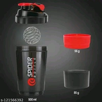 Premium PCENFAP061 Gym Shaker Bottle for Protein Shake with 2 Storage Compartment  ||Gym Shaker|| Water Bottle||Workout Bottle|| Gym Bottle||  - Red