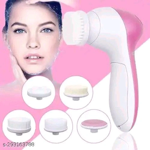 5 PCENFAP065 in 1 Face Facial Exfoliator Electric Massage Machine Care & Cleansing Cleanser Massager Kit For Smoothing Body Beauty Skin Cleaner facial massager machine for face
 