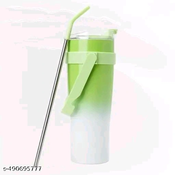 1200ml PCENFAP072 Stainless Steel Tumbler with Handle, Dual Lid, Drinking Straw | Hot and Cold Double Vacuum Insulated Flask | Fits Car Cup Holders |
  - Mint Green