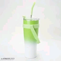 1200ml PCENFAP072 Stainless Steel Tumbler with Handle, Dual Lid, Drinking Straw | Hot and Cold Double Vacuum Insulated Flask | Fits Car Cup Holders |
  - Mint Green