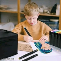 48:PCS PCENFAP082 TOUCH COLOUR PEN 48 COLOURS ART MARKERS SKETCH PEN WITH DUAL TIPS-FINE BROAD CHISEL ART SUPPLIES FOR COLOURING SKETCHING AND DRAWING WITH MARKER CASE PEN (48PSC)
 