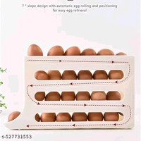 Egg Dispenser PCENFAP094 , 4-Tier Egg Storage for Fridge, Holds upto 30 Eggs, Egg Rolling Dispenser for Easy Access, Ideal Egg Tray for Organized Storage (White)
 