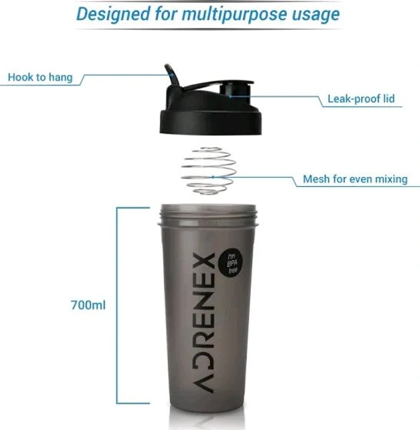 Adrenez Gim Water Bottle  - Black