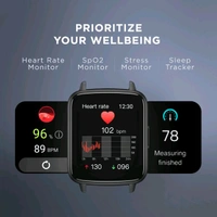 boAt Wave NeoRead Sports Smart Watch - Black, Free Size