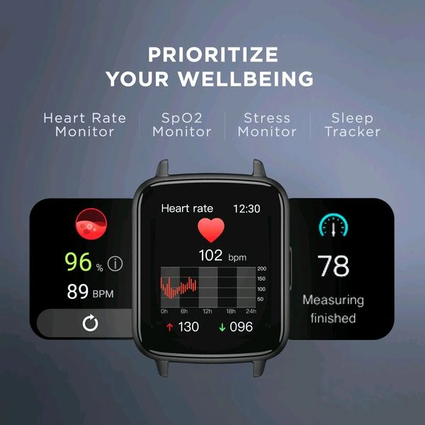 boAt Wave NeoRead Sports Smart Watch - Black, Free Size