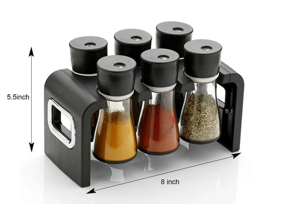 0100 Plastic Spice Rack Masala Organiser (6 Pcs)
