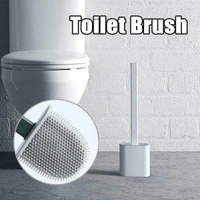 1398 Silicon Toilet Brush with Slim Holder Stand