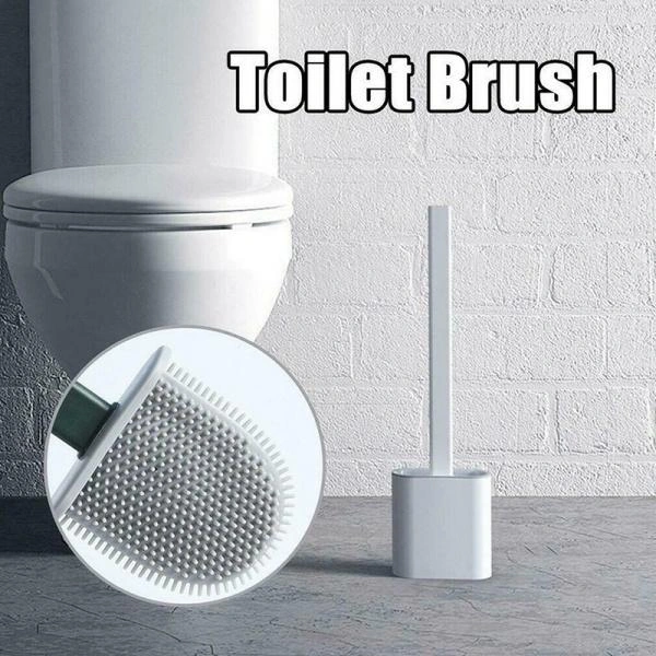 1398 Silicon Toilet Brush with Slim Holder Stand