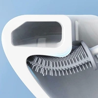 1398 Silicon Toilet Brush with Slim Holder Stand