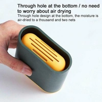 1398 Silicon Toilet Brush with Slim Holder Stand