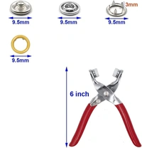 200pc Silver Button Thickened Snap Fasteners Kit Metal Copper Five Claw Buckle Set with Hand Pressure Pliers Tool DIY Sewing Buttons Set for Clothing Sewing and Crafting(only Silver Button)