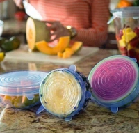 2154 Silicone Stretch Lids Reuseable Microwave Safe Flexible Covers