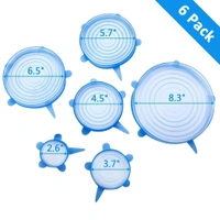 2154 Silicone Stretch Lids Reuseable Microwave Safe Flexible Covers
