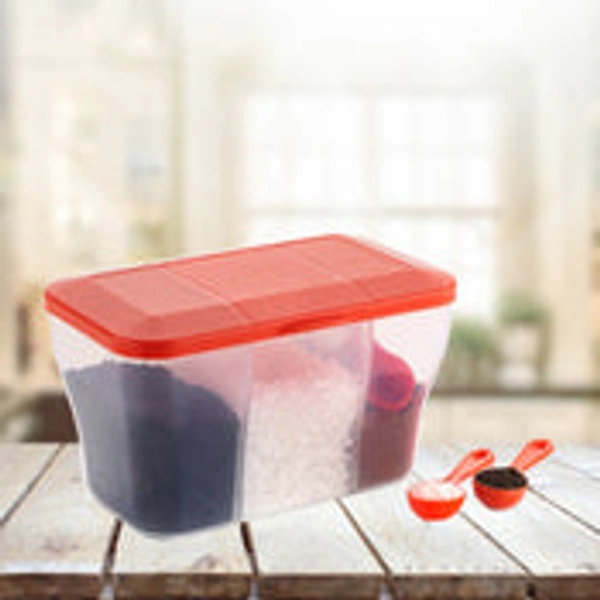 2625 PLASTIC SQUARE STORAGE ORGANISER CONTAINER (750ML CAPACITY)