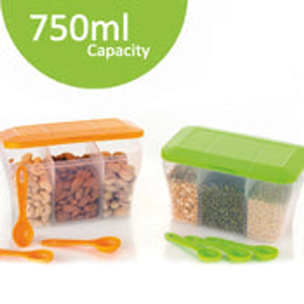 2625 PLASTIC SQUARE STORAGE ORGANISER CONTAINER (750ML CAPACITY)