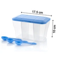 2625 PLASTIC SQUARE STORAGE ORGANISER CONTAINER (750ML CAPACITY)