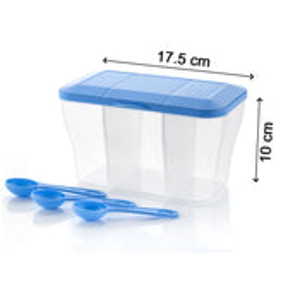 2625 PLASTIC SQUARE STORAGE ORGANISER CONTAINER (750ML CAPACITY)