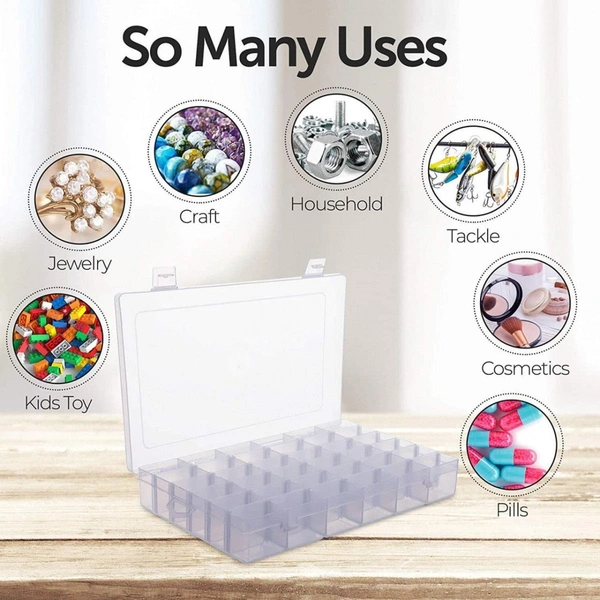 36 GRID COMPARTMENT PLASTIC STORAGE CONTAINERS