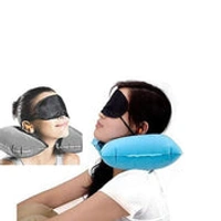 3-IN-1 AIR TRAVEL KIT WITH PILLOW, EAR BUDS & EYE MASK