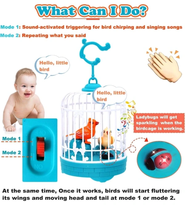 Bird Cage Voice Control Toy
