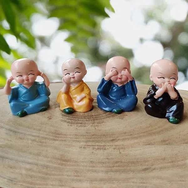 Baby Buddha 4pcs Set Office Car House Decoration