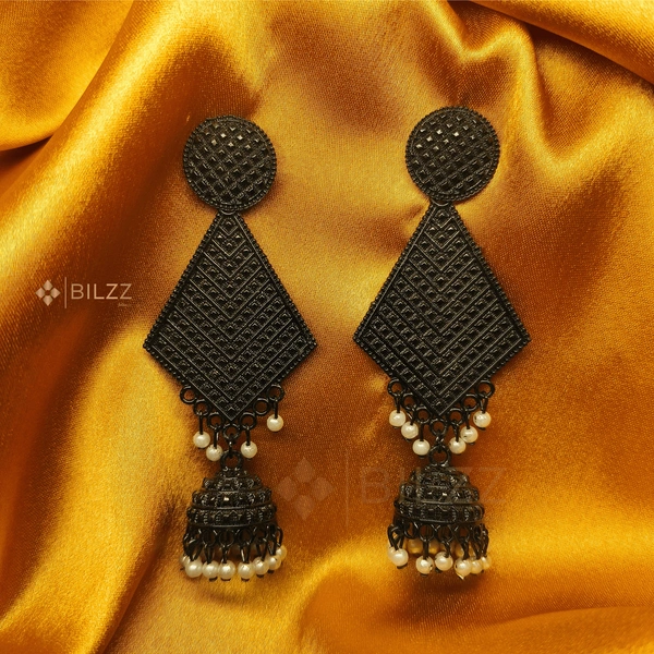 Black Jhumka Earrings: Timeless Elegance