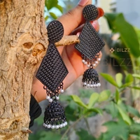 Black Jhumka Earrings: Timeless Elegance