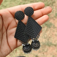 Black Jhumka Earrings: Timeless Elegance