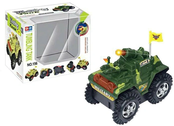 DDB07   Tumbling Tank Toy Car