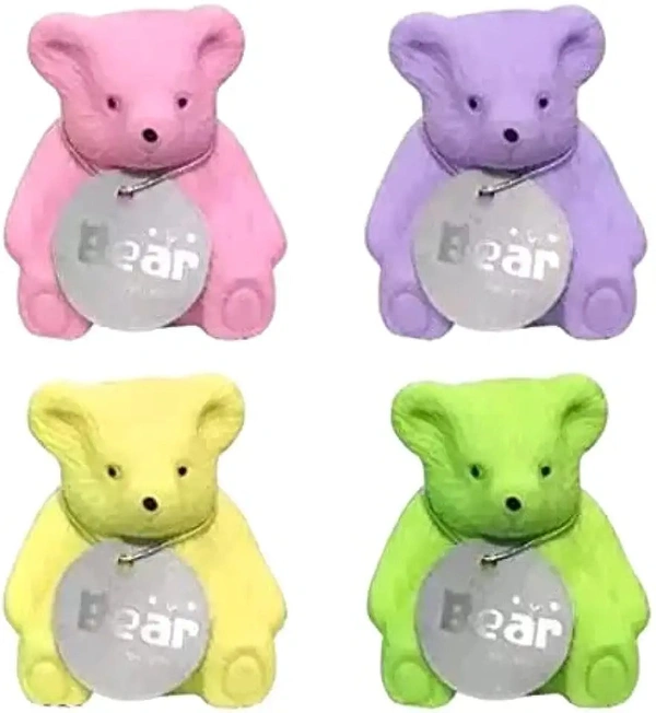 DDB106 BEAR ERASER WITH SHARPNER multicolour, (single piece)