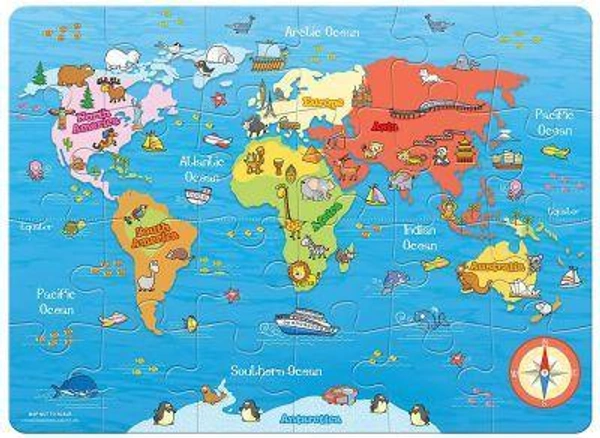 DDB61 WORLD MAP PUZZLE GAME