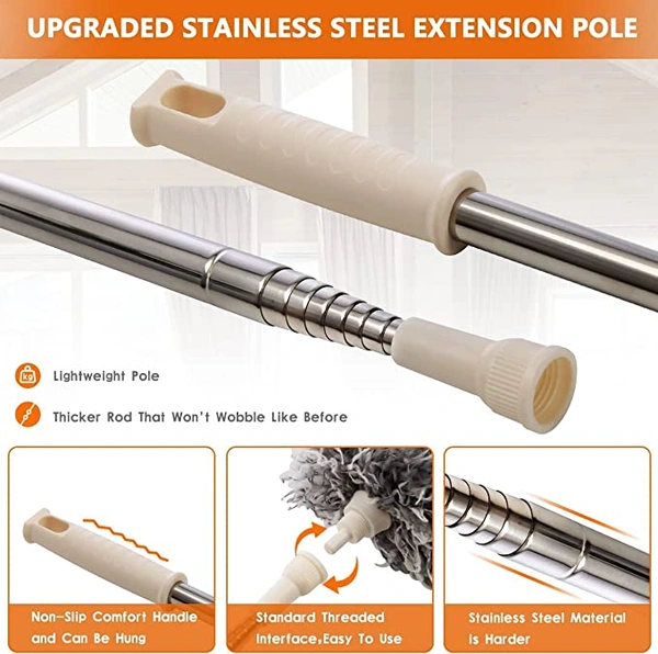 FAN DUSTER WITH STEEL HANDLE