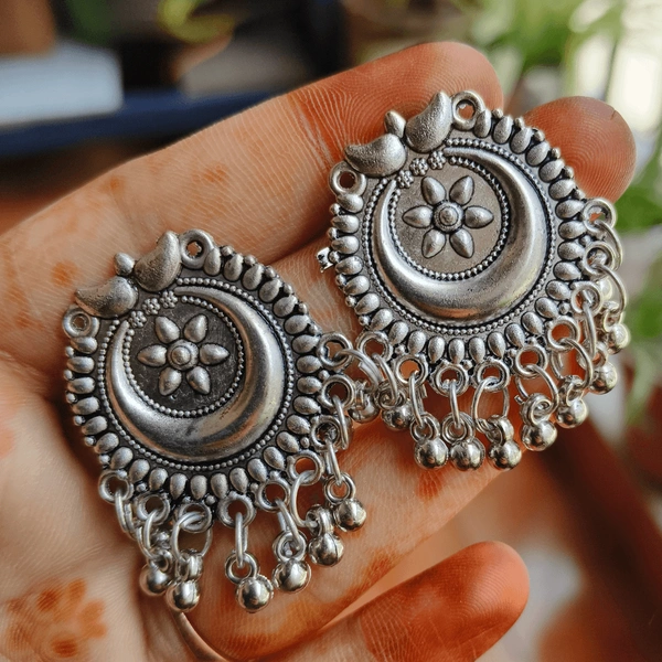 Floral Dot Ensemble: Multidot Jhumka Earrings