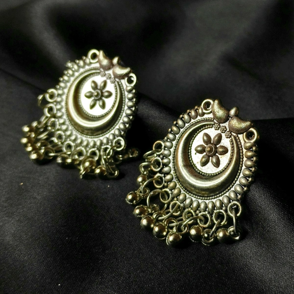 Floral Dot Ensemble: Multidot Jhumka Earrings