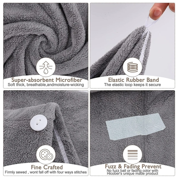 Daily Days & Joy Box Hair Towel WRAP Microfiber Absorbent Towel Hair-Drying Magic Hair WRAP Towel