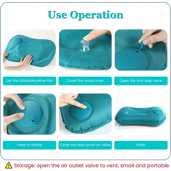 Inflatable Travel Pillow, Compressible Backpacking Pillow