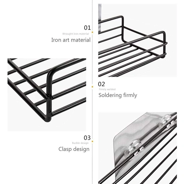 Metal Rectangle Shelf Multipurpose Kitchen Bathroom