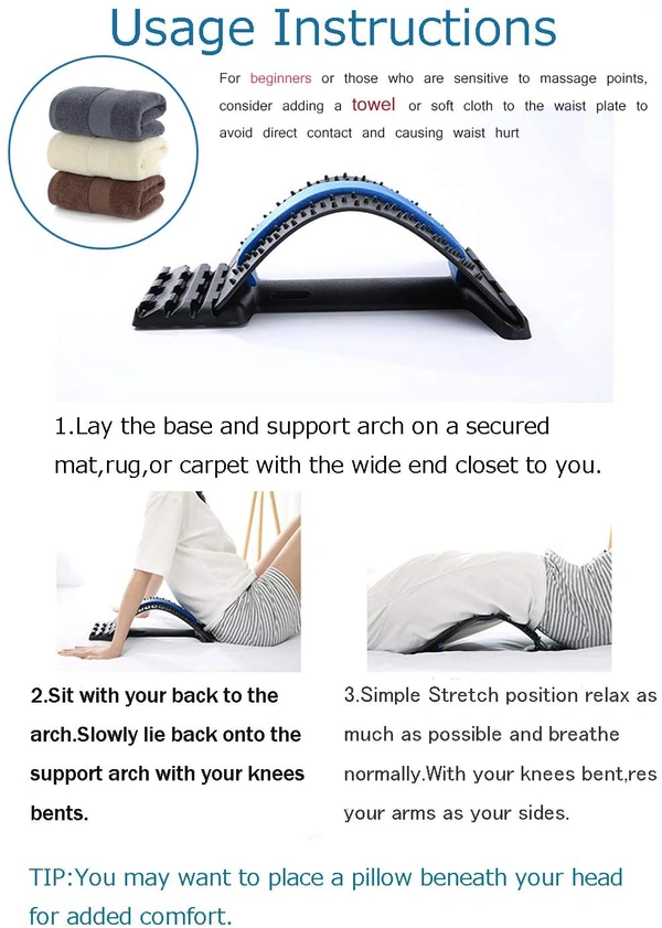 multilevel back strectcher for back pain relief