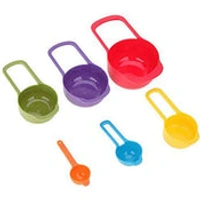 PLASTIC MEASURING SPOONS FOR KITCHEN (6 PACK)