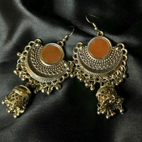 Radiant Reflections: Grand Jhumka Earrings