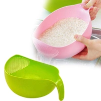 Rice Bowl Thick Drain Basket with Handle