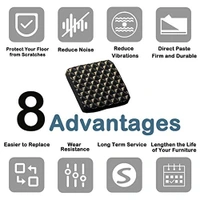 Self Adhesive Square Felt Pads Non Skid Floor Protector Furniture